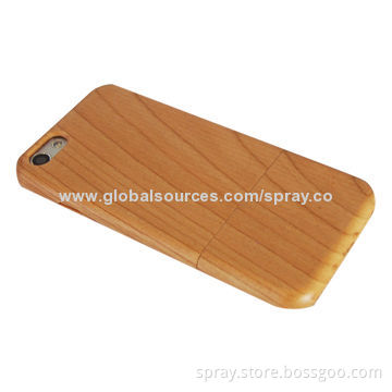 Environmental Wood Case Cover with Buttons, for iPhone, Luxury and Fashion